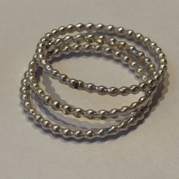 Beautiful Set of 6 Handmade Sterling Silver Multi-Gemstone Stacking Rings - Picture 4 of 16